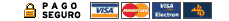 Pago seguro. admite tarjetas,visa, mastercard, visa electron, 4b